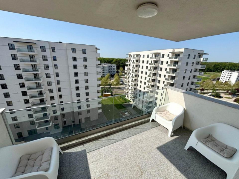 Apt 2 cam de închiriat,terasă mare,parcare inclusă,prima închiriere,Greenfield