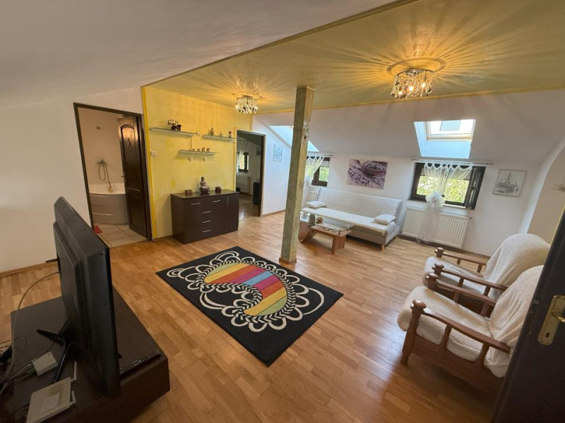 2 camere tip mansardă lângă Parcul Carol, multa lumină naturală, curte comuna